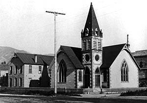 Methodist Church in Logan, Utah on the corner of Center Street and Main.