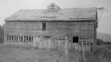 Utah Northern Tithing Barn in Mendon, Utah, 1954.