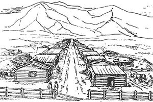 Mendon, Utah was at first settled fort style.