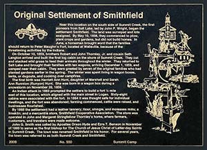 Original Settlement of Smithfiled, Utah Summit Camp D.U.P. marker 550.
