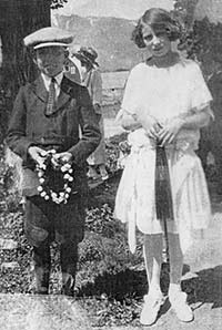 Consort Martell Larsen and Queen LaVon Ahrens, Mendon May Day 1923