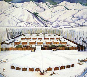 Maughan's Fort now Wellsville, Utah by Reid W. Parkinson.