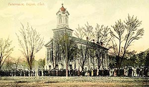 Logan, Utah Tabernacle patrons, about 1910.