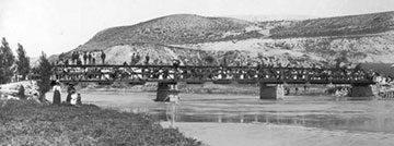 Representation of the Early Nathan W. Packer Bridge across the Bear River