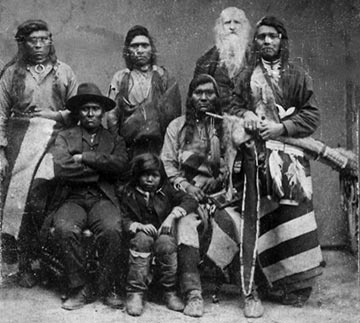 George W. Hill with Indian Guests at Salt Lake City, Utah.